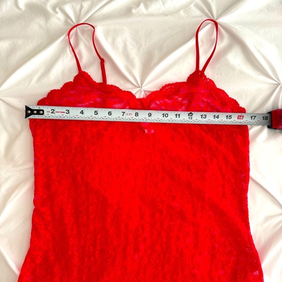 Victoria’s Secret Lace Chemise Slip Adjust Straps Stretch Red Women’s Large EUC - Picture 5 of 9